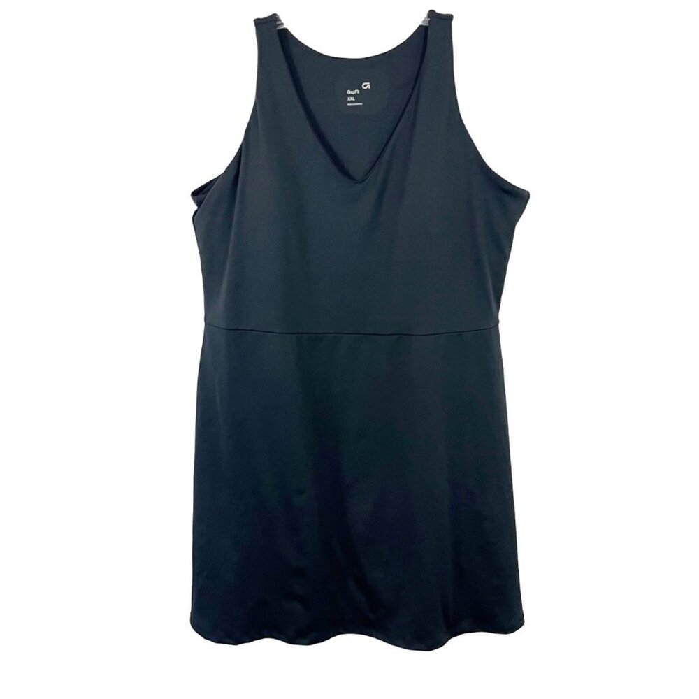 Gap‎ Fit Black Active Wear Dress Built-In Shorts Padded - Size XXL